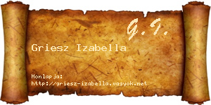 Griesz Izabella névjegykártya